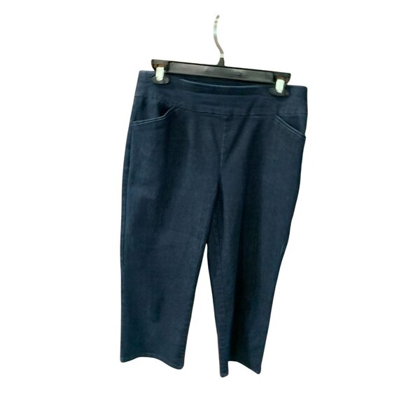 Croft & Barrow Women Size 6 Reg The Effortless Stretch Capri Pants Jeans Blue De - Picture 1 of 5